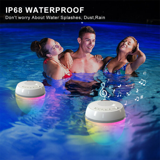 Bluetooth Portable Wireless Speaker with Thermometer RGB Light HK703
