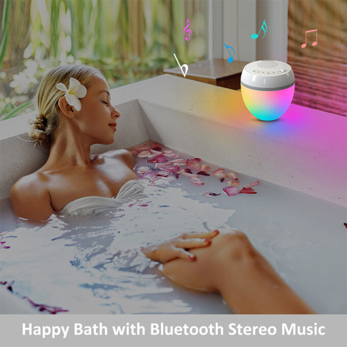 Bluetooth Portable Wireless Speaker with Thermometer RGB Light HK703