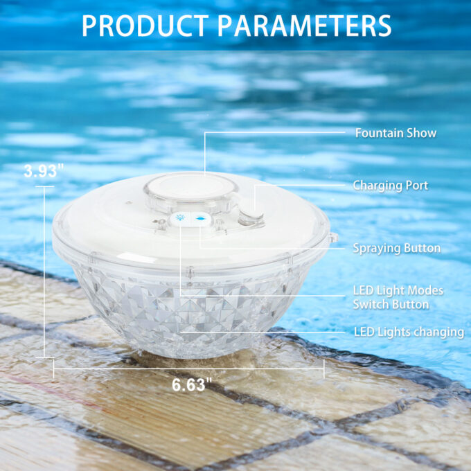 Solar LED Fountain with Diamond Light Show CT507