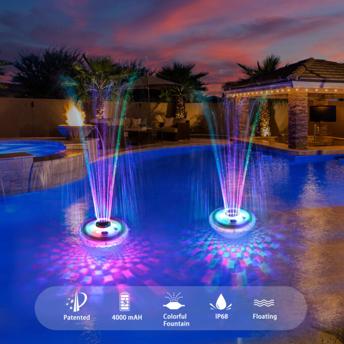 Solar LED Fountain with Diamond Light Show CT507