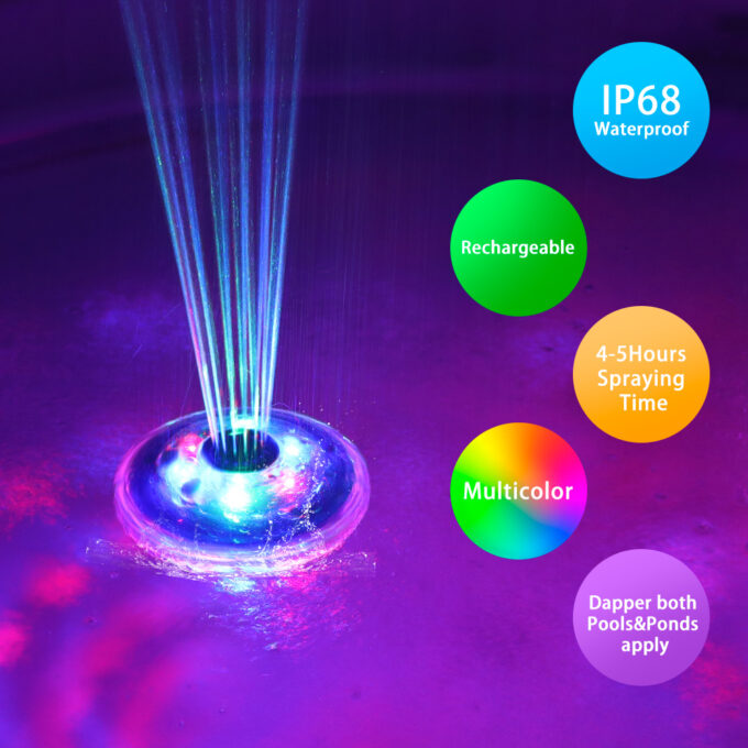 Solar LED Fountain with Diamond Light Show CT507