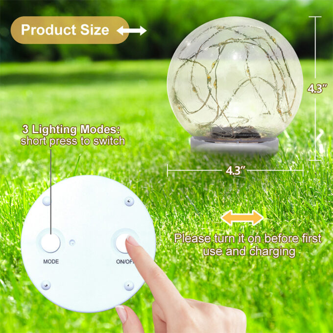 Floating Solar Ball Light 2 in 1 set CT229W