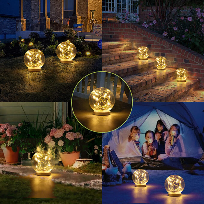 Floating Solar Ball Light 2 in 1 set CT229W