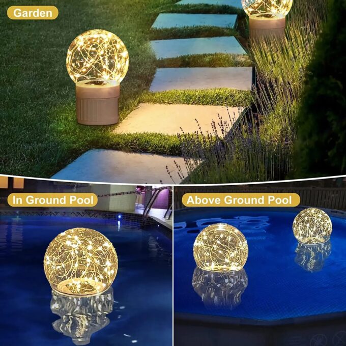 Solar LED Lamp with 3-inch Chlorine Tablet Dispenser CT705W