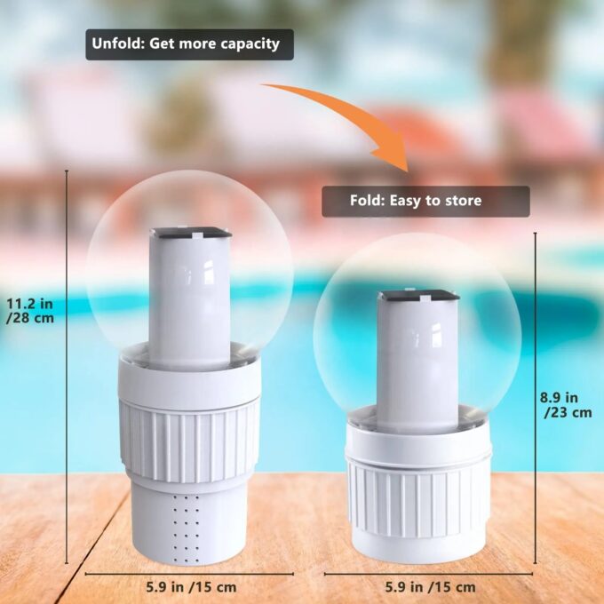 Solar LED Lamp with 3-inch Chlorine Tablet Dispenser CT705W