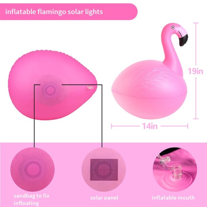 Solar Inflatable Flamingo Light CT212FG